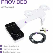 Toilet Bidet Attachment Ultra-Thin Non-Electric Adjustable Water Pressure Self-Cleaning Nozzle Control Rear Wash And Feminine Care Easy Installation - A - View 12