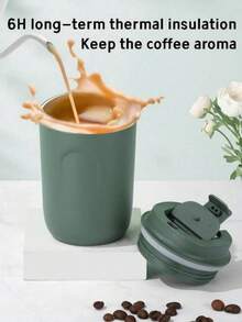 1 buah Mug Kopi Mini Stainless Steel Berinsulasi, Mug Hadiah Modis, Ringkas & Portabel, Pegangan Nyaman, Buka/Tutup Sekali Sentuh, Penting untuk Jalanan, Kantor, Kopi, Teh - MultiWarna - View 7