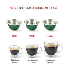Kapsul Kopi Vertuo yang Dapat Digunakan Kembali (80ml/150ml/230ml), Kompatibel dengan Seri Vertuoline dan Vertuo, Tutup Silikon yang Dapat Digunakan Kembali, Film Segel Sekali Pakai 58mm, Cocok untuk Menikmati Kopi Saat Bepergian, di Rumah, di Luar Ruangan, atau Berkemah - Hijau - View 5