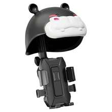 Motorcycle Phone Mount With Mini Helmet Sun Visor, Anti-Shake Bicycle Phone Holder, Fits Handlebars, Universal Smartphone Mount, Adjustable Multi-Angle, Sturdy And Easy To Install, Suitable For Mountain Bike/Scooter - Black - Black - View 8