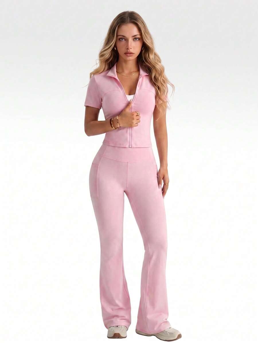 This Set Easily Creates A Street Style Look Sports - Pink - View 1