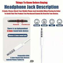 Wired Earphones Compatible With Iphone, USB-C Comfortable In-Ear Earbuds, Type-C Audio Headphones, 3.5mm Interface HiFi Stereo In-Ear Wired Earphones With Microphone And Call Controller, Noise Isolating - View 7