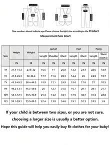 4pcs Boys Formal Suit Set, Including Gray Jacket, Vest, Pants And Tie - Grey - View 8