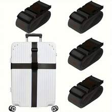4pcs Adjustable Luggage Straps With Quick Release Buckle, Polypropylene Travel Bag Straps, TSA Approved, Snap Closure, Dry Clean, Basic Vacation Style, Anti-Theft Identification - one-size - View 7