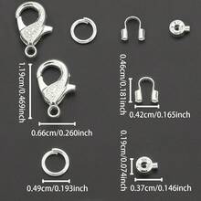 50pcs DIY Jewelry Clasp Parts Assortment Including Lobster Clasp, U-Shaped Clasp, Jump Ring, Positioning Clasp, Suitable For DIY Necklace, Bracelet, Anklet, Chain End Connector, Bag Pendant, Spring Clasp, Horseshoe-Shaped Closure Clasp, DIY Jewelry Making Materials - Lobster Claw Clasp & U-shape Clasp & Jump Ring & Positioning Clasp - View 4
