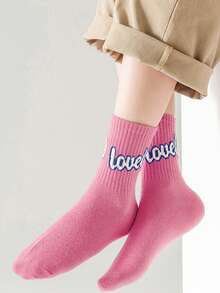 5 Pasang Kaos Kaki Anak Perempuan Berbentuk Hati Warna Pink, Tebal Normal, Bernapas, Menyerap Keringat, Modis, Serbaguna, Cocok untuk Musim Semi, Musim Panas, Musim Gugur. - MultiWarna - View 4
