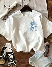 Women T-Shirts - 白色 1 - 查看 2