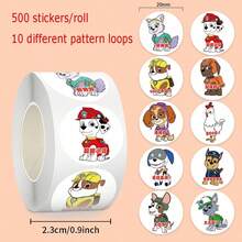 Panini 500pcs/Roll Cartoon Fun Creative Decorative DIY Stickers - Fun Classic Animation Round Stickers, PVC Waterproof No Residue, Handmade Decoration Accessories - Planner Scrapbook Stickers - Suitable For Notebook, Guitar, Water Cup, Luggage, Skateboard And Other Material Surfaces - Random Styles - View 13