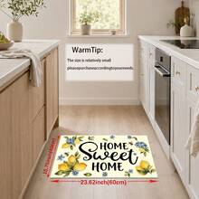 1/2pcs Lemon Pattern, Vintage Diatomaceous Earth Mat, Super Absorbent, Non-Slip, Perfect For Bathroom, Kitchen And Dining Room, Quick Drying, Machine Washable, Perfect Gift For Home Decor And Bathroom Mat. - Multicolor - View 10