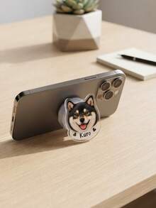 1pc Custom Pet Photo Phone Grip, Personalized Dog Or Cat Cute Handheld Accessory For Dog & Cat Lovers, Magnetic Phone Holder,Pet Lover Gift,Pet Owner Keepsake - Multicolor - View 4
