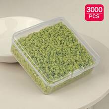 2.6mm Sundymot Fuse Beads, 3000PCS+ Green Series Independent Packaging, With Small Square Box Storage, Easy To Store, DIY Pendant Keychain, Jewelry Making Craft Material, Graduation Season Back To School, Christmas, Party Birthday Gift, Multi-Color 2.6mm Fuse Beads Bulk Refill Kit - 2.6mm Puzzle Beads - View 18