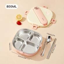 Kotak Bento Stainless Steel 304 untuk Dewasa, Wadah Makan Siang Anti Bocor yang Aman untuk Microwave, Kotak Makan Siang Logam dengan Wadah Sup dan Peralatan Makan, Kotak Bento Jepang yang Lucu, Wadah Makanan untuk Perjalanan, Wadah Persiapan Makanan untuk Siswa Sekolah - MultiWarna - View 37