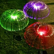 Solar Powered Color Changing Fiber Optic Firework Lights, Waterproof Outdoor Stake Lamp, Multi RGB Color Decor For Garden Yard Lawn Pathway Holiday Landscape Lighting - Jellyfish - View 7