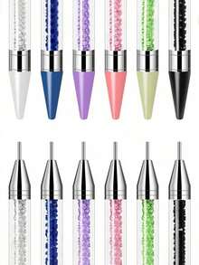 1/3pcs Glitter Liquid Rhinestone Pen, Multi-Color Crystal Drill Pen, Universal Crystal Rhinestone Nail Art Decoration, Diamond Painting Handmade DIY Set, Crystal Painting Supplies - A - View 6