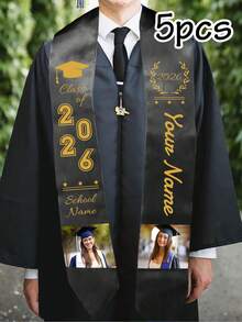 Custom Text And Photo Graduation Sash,Custom Stoles For Graduation 2026,Custom Picture Class Of 2026 Sash,Customizable Graduation Sash,Birthday Gifts. - Style a - View 25