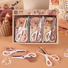 1pc Random Capybara Cute Children's Safety Scissors, Effort-Saving Scissors For Students, Scrapbooking, Cutting, Art And Craft - Multicolor - View 7