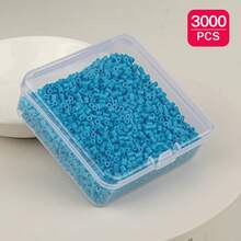 Manik-manik Fuse Sundymot 2,6mm, 3000 PCS+ Sistem Warna Hijau & Biru, Kemasan Terpisah, Dengan Kotak Penyimpanan Persegi Kecil, Mudah Disimpan, Gantungan Kunci Liontin DIY, Bahan Kerajinan Pembuatan Perhiasan, Musim Wisuda Kembali ke Sekolah, Natal, Hadiah Pesta Ulang Tahun, Kit Isi Ulang Massal Manik-manik Fuse 2,6mm Multi-Warna - Manik-manik puzzle 2,6mm - View 16