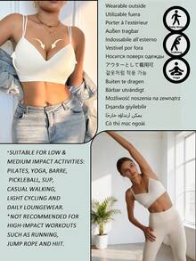 Women's Ivory Wire-Free Push-Up Bra, Ribbed Fixed Cups, Comfortable Anti-Slip Anti-Sag, Adjustable Straps, Soft Fashionable Everyday Lingerie - Beige - View 8