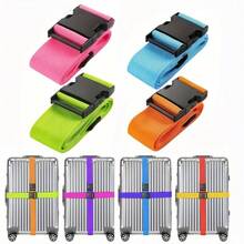 4pcs Adjustable Luggage Straps With Quick Release Buckle, Polypropylene Travel Bag Straps, TSA Approved, Snap Closure, Dry Clean, Basic Vacation Style, Anti-Theft Identification - one-size - View 1
