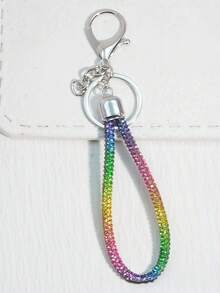 1-5pcs Fashion Rhinestone Pendant Keychain Bag Car Key Chain Pink Women Simple Key Chain - Multicolor - View 11