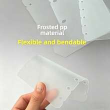 6pcs A5 A6 A7 Transparent Frosted Loose Leaf Binder Dividers, Seal Book Covers, Sticker Backing, Sticker Album, Culture Stamp Pages, Stamp Album Refill Pages, 3D Sticker Book Boards, Sticker Books, Used For Sticker Book Making, Book Covers, Office Stationery Supplies - 6pcs - View 3