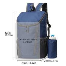 1pc Portable Multi-Functional Sports Backpack, Foldable Lightweight Waterproof Nylon Storage Bag For Men Outdoor Camping Hiking Travel - Royal Blue - View 9