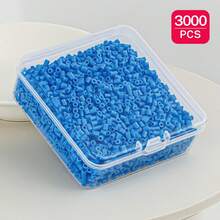 Manik-manik Fuse Sundymot 2,6mm, 3000 PCS+ Sistem Warna Hijau & Biru, Kemasan Terpisah, Dengan Kotak Penyimpanan Persegi Kecil, Mudah Disimpan, Gantungan Kunci Liontin DIY, Bahan Kerajinan Pembuatan Perhiasan, Musim Wisuda Kembali ke Sekolah, Natal, Hadiah Pesta Ulang Tahun, Kit Isi Ulang Massal Manik-manik Fuse 2,6mm Multi-Warna - Manik-manik puzzle 2,6mm - View 40