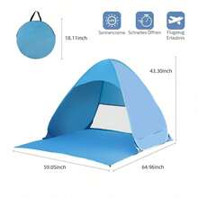 1pc,Lightweight And Durable Portable Pop-Up Tent, Outdoor Tent UV Protection Fast Automatic Beach Tent For Camping And Fishing, Sun Protection Function, Ultralight Portable Design, Ideal Gift For Vacation And Outdoor Adventure - Multicolor - View 7