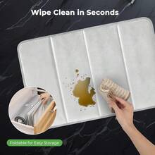 1pc Foldable Heat Insulation Pad, Countertop Protector For Food Warmer Mat, Double-Sided Aluminum Foil Waterproof Oilproof Heat Block Mat, Flame Retardant Heat Resistant Trivet For Kitchen Hot Pot Air Fryer, Kitchen Accessory - View 8