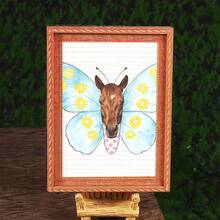 1pc Pink Disco Fridge Magnet, Wooden Photo Frame Refrigerator Magnet, Home Decor, Fun Gift! - one-size - View 22