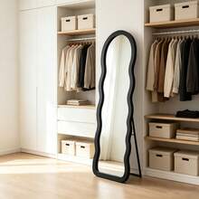 Wave Arch Shaped Freestanding Full Body Mirror, 60*160cm Decorative Full Length Dressing Mirror, Home Floor Mirror For Dressing Room & Entryway, Random Color - 60*160cm - View 2
