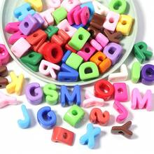 10pcs/Pack Acrylic Casual Shoe Buckle Letter Decoration, Colorful English Letter Beads, DIY Bracelet Phone Chain Keychain Pendant Material, Jewelry Making Beading - Letter Beads - View 2