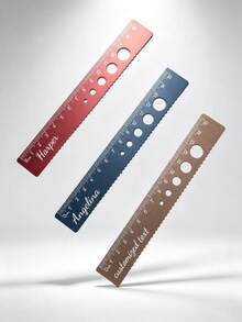Customized Text Logo Aluminum Alloy Ruler Straight Ruler Student Stationery Gift 15cm Multi-Function Aluminum Alloy Straight Ruler Student Stationery Can Draw Wavy Lines Straight Ruler Learning Supplies Couples, Spouses, Colleagues, Friends, Elders, Students, Classmates, Teachers - Multicolor - View 6