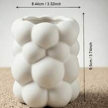 1pc White Cloud Shaped Desktop Cosmetic Storage Box, Suitable For Storing Stationery And Brushes, Organizing Makeup Brushes On Vanity, Can Be Used As Pen Holder, Also As Home Decor - A - View 5