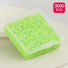 2.6mm Sundymot Fuse Beads, 3000PCS+ Green Series Independent Packaging, With Small Square Box Storage, Easy To Store, DIY Pendant Keychain, Jewelry Making Craft Material, Graduation Season Back To School, Christmas, Party Birthday Gift, Multi-Color 2.6mm Fuse Beads Bulk Refill Kit - 2.6mm Puzzle Beads - View 11