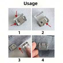 4/12/24pcs Invisible Pant Leg Clips, Seamless No-Sew Adjustable Buckles To Prevent Pant Legs From Dragging, Hidden Pant Leg Adjustment Clips For Easy Clothing Modification And Pant Length Customization (Random Color) - Scale - View 4