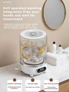 GENAI 3L Mini Washing Machine With Spin Dry And UV Sterilization, Portable Washing Machine Suitable For Dorm, Baby And Travel Use - Multicolor - View 3