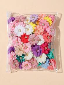 20/10/1pc Girls Multi-Color Cute Pearl Flower Hair Clips Hair Accessories Head Clips Back Clips Side Clips Alligator Hair Clips For Daily Use - Multicolor - View 2