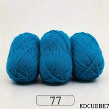 EDCUEBE7 Mixed Color 5-Ply Milk Yarn, Common Colors, Suitable For Crochet - Applicable For Mats, Carpets, Clothes, Scarves And Beginner DIY Projects - 50g Milk Cotton - View 65