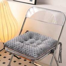 1pc Thickened Bean Plush Seat Cushion, Office Chair Pad, Dining Table Office Dormitory Classroom Chair Cushion, Long-Sitting Stool Pad - 1PC - View 17