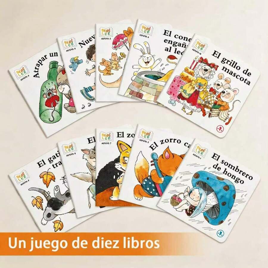 Spanish Children's Story Books (10-Book Set): Animal-Themed Early Learning Picture Books - Educational Bedtime Reading Gift For Toddlers (Boys And Girls)