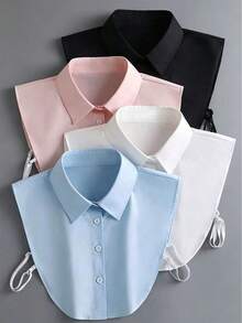 1/2pcs Detachable Fake Collar, Unisex Business Casual Versatile Sleeveless Mock Neck - Multicolor - View 2