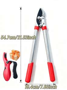 Heavy Duty Anvil Pruning Shears With Sharp Blade, Telescopic Tree Trimmer, Garden Branch Cutter / Tree Pruning Shears / Branch Cutting / 55cm Compound Action Bypass Pruning Shears, Heavy Duty Aluminum Alloy Handle Tree Pruning Scissors - Lopper+Sharpener - View 7