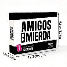 Amigos De Mierda Card Game – 110 Fun Scenario & Voting Question Cards For Adult Parties, Family Game Night & Social Gatherings – Perfect For Getting To Know Friends & Family Through Laughter & Hilarious Debates - Multicolor - View 2