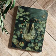 Ophelia 暗黑學院風湖泊印花，哥德維多利亞風牆飾，暗黑美學鄉村風湖景畫布海報，單件，居家客廳臥室廚房浴室裝飾，生日畢業禮物 - 彩色 - 查看 9