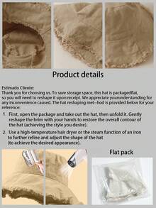 1pc Women's Bucket Hat, Solid Color, Fur Trim, Metal Decor, Casual, All Season, Fashionable & Versatile, Daily Commute - Fisherman's Hat 2 - View 3