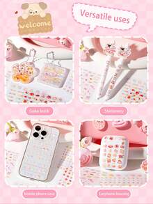 Este es un lindo libro de pegatinas DIY, que contiene talla grande de 1000 materiales de pegatinas adorables sin cortar, incluido un pequeño libro de pegatinas con nariz. Su característica son los diversos patrones lindos, adecuados para planificadores creativos lindos para collage de etiquetas, diarios de basura y accesorios decorativos de planificación creativa de múltiples escenas. - Unitalla - Ver 20