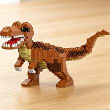Balok Susun Dinosaurus Lucu - Dekorasi Hewan Peliharaan Mini DIY, Dekorasi Meja Kreatif, Sempurna untuk Pecinta Kucing. Hadiah Sempurna untuk Natal, Halloween, Ulang Tahun, dan Acara Lainnya! Hadiah untuk Pacar, Dekorasi Rumah Kreatif, Figur Kucing Balok Susun, Mainan DIY yang Menyenangkan - Balok bangunan dinosaurus - View 1