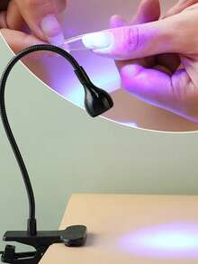 1件裝 UV LED 美甲燈，可彎曲鵝頸 USB 美甲光療燈，便攜迷你凝膠指甲油固化燈，快速乾燥局部烘烤美甲燈，家用沙龍 DIY 美甲工具 - 彩色 - 查看 4