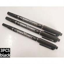 3支細尖快乾永久性標記筆，CD/線條繪圖筆，0.5mm+1.0mm線寬筆尖，多用途，適合繪圖、塗鴉 - 彩色 - 查看 8